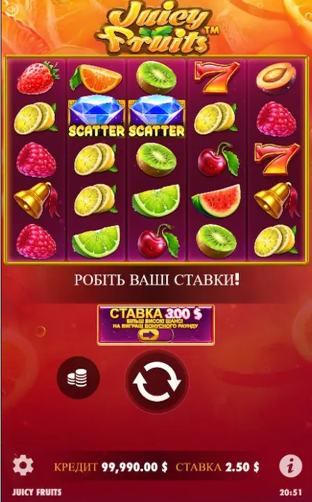 Особистий досвід гри в автомат Juicy Fruits