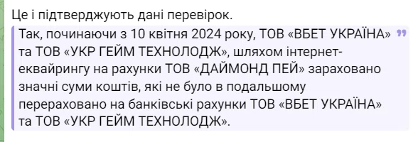 Дані перевірок НБУ по Даймод Пей