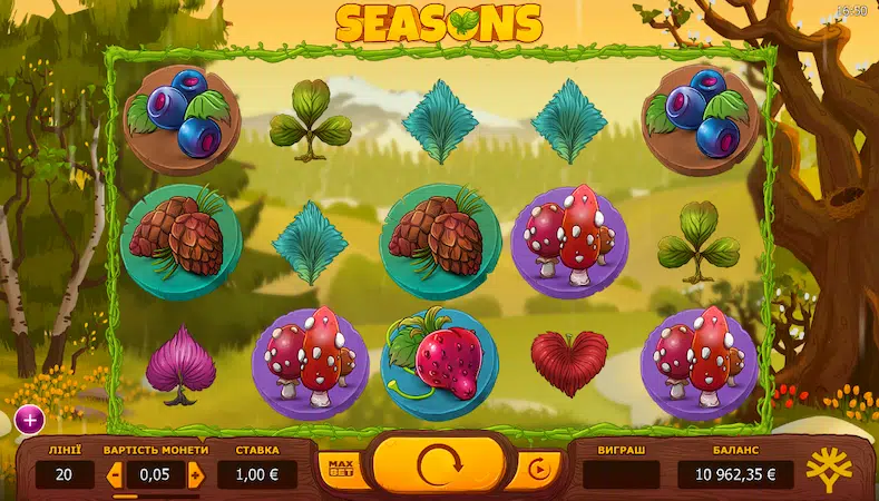 Автомат Seasons від Yggdrasil