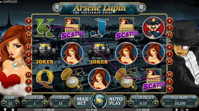 Слот Arsene Lupin від Capecod Gaming